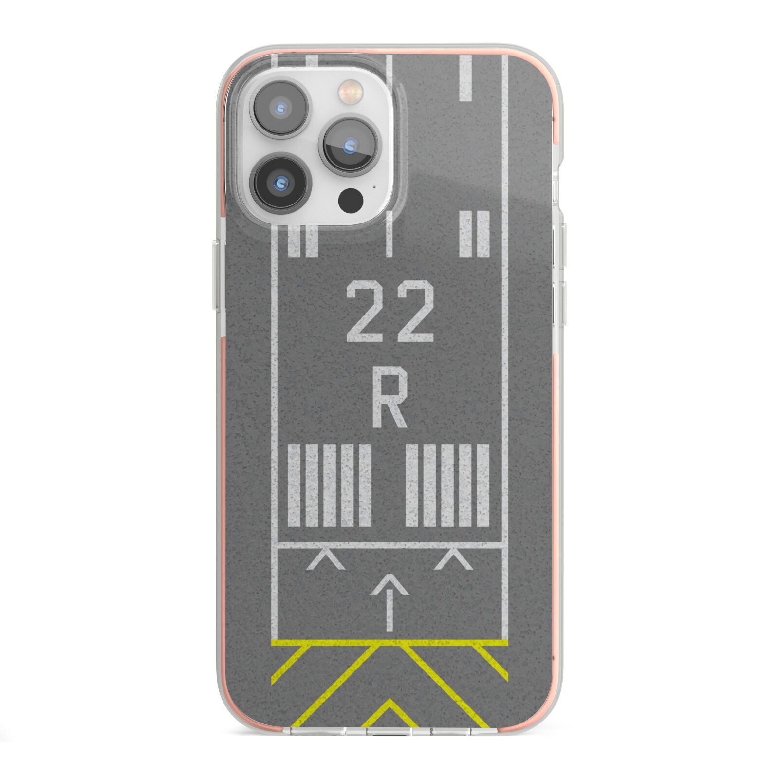 Personalised Runway iPhone 13 Pro Max TPU Impact Case with Pink Edges