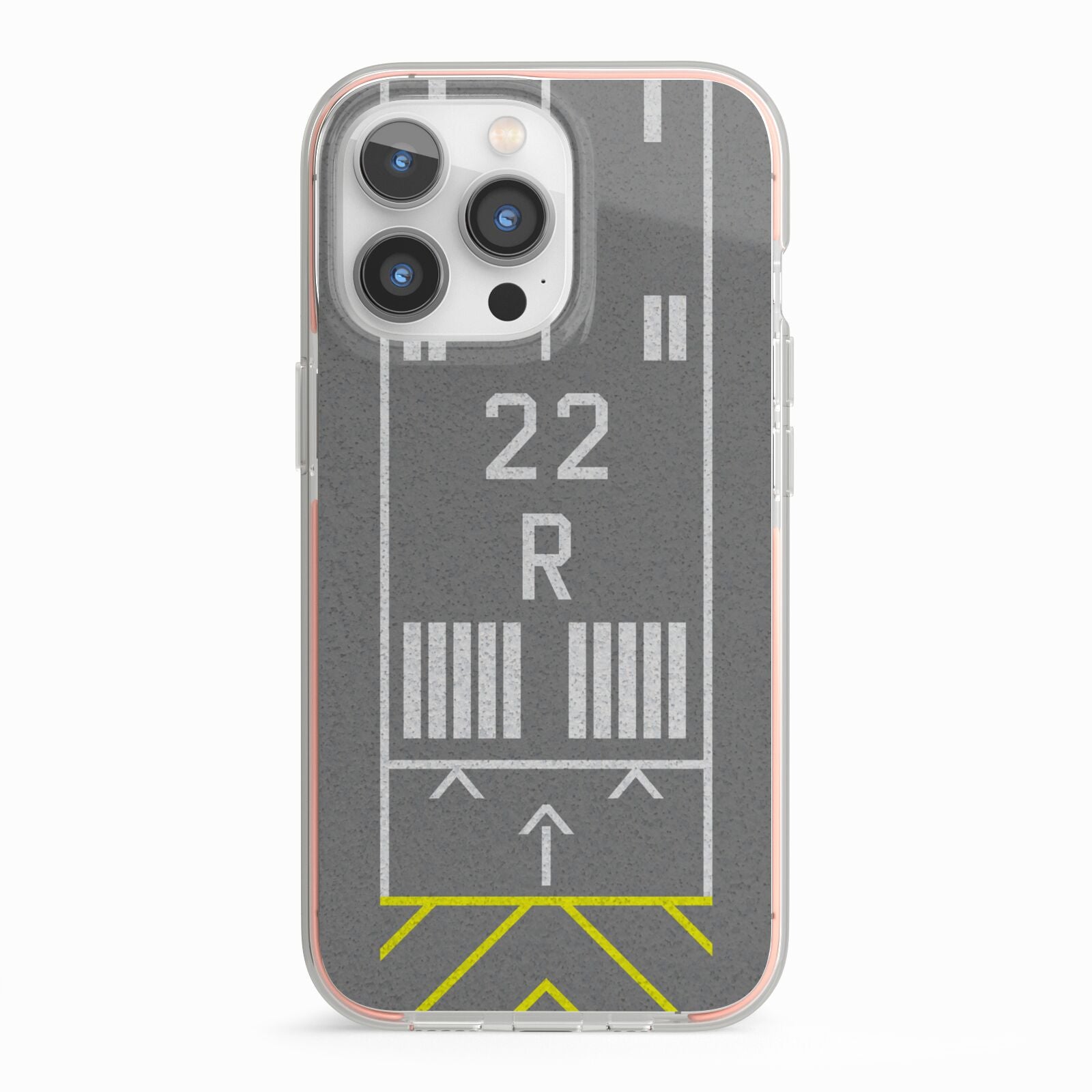 Personalised Runway iPhone 13 Pro TPU Impact Case with Pink Edges