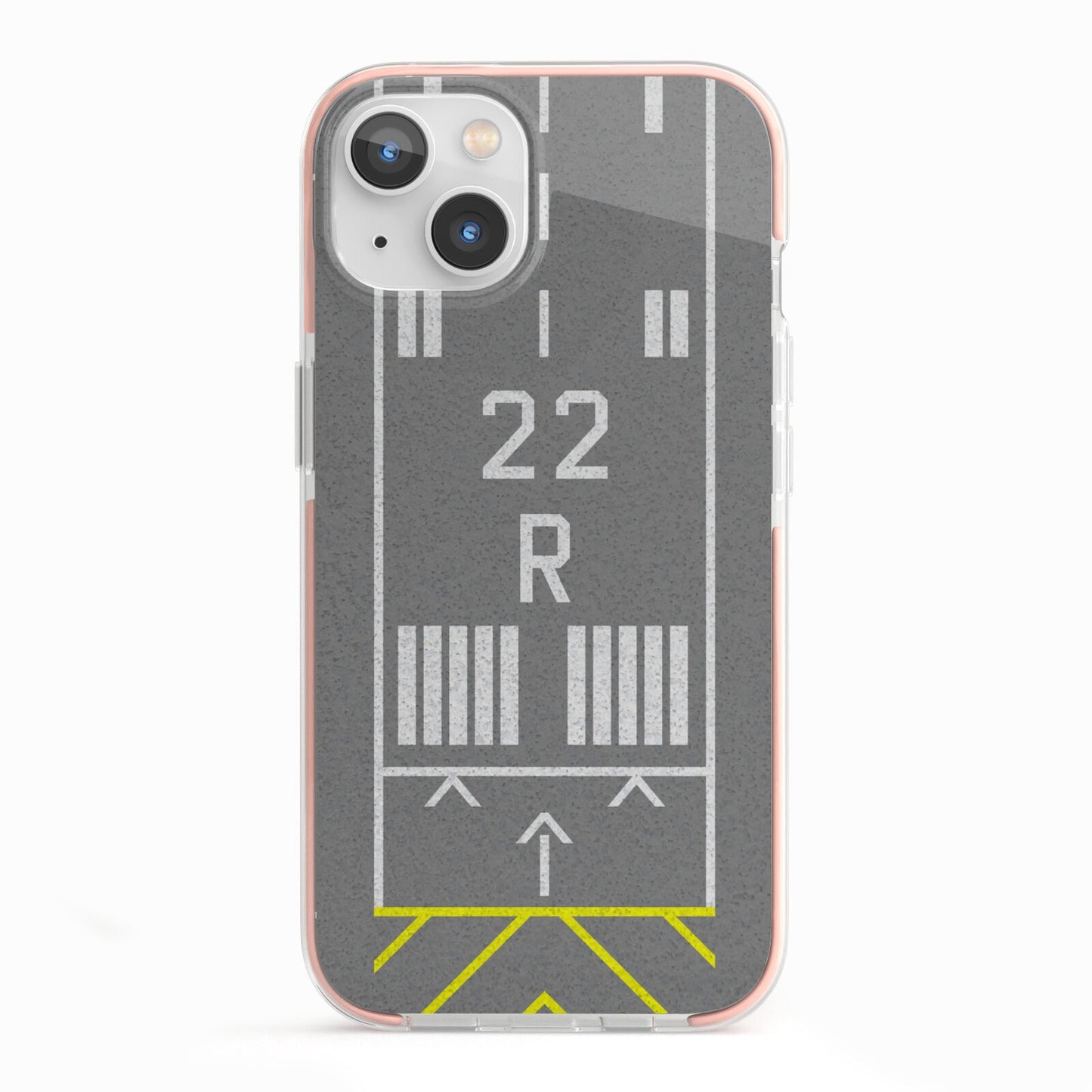 Personalised Runway iPhone 13 TPU Impact Case with Pink Edges