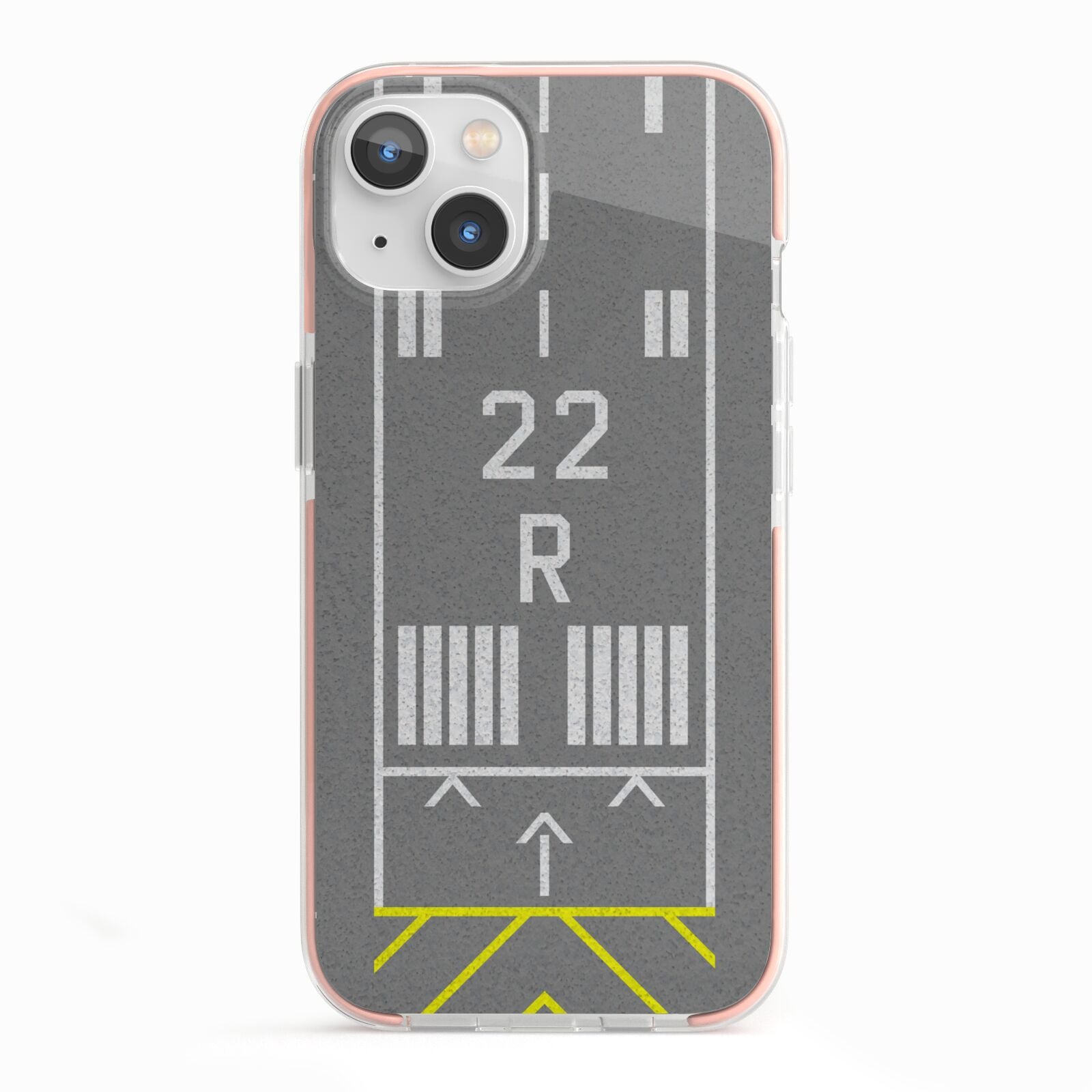 Personalised Runway iPhone 13 TPU Impact Case with Pink Edges