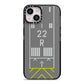 Personalised Runway iPhone 14 Black Impact Case on Silver phone