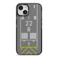 Personalised Runway iPhone 14 Black Impact Case on Silver phone