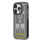 Personalised Runway iPhone 14 Pro Black Impact Case Side Angle on Silver phone