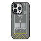 Personalised Runway iPhone 14 Pro Black Impact Case on Silver phone