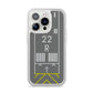 Personalised Runway iPhone 14 Pro Clear Tough Case Silver