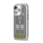 Personalised Runway iPhone 14 Pro Glitter Tough Case Silver Angled Image