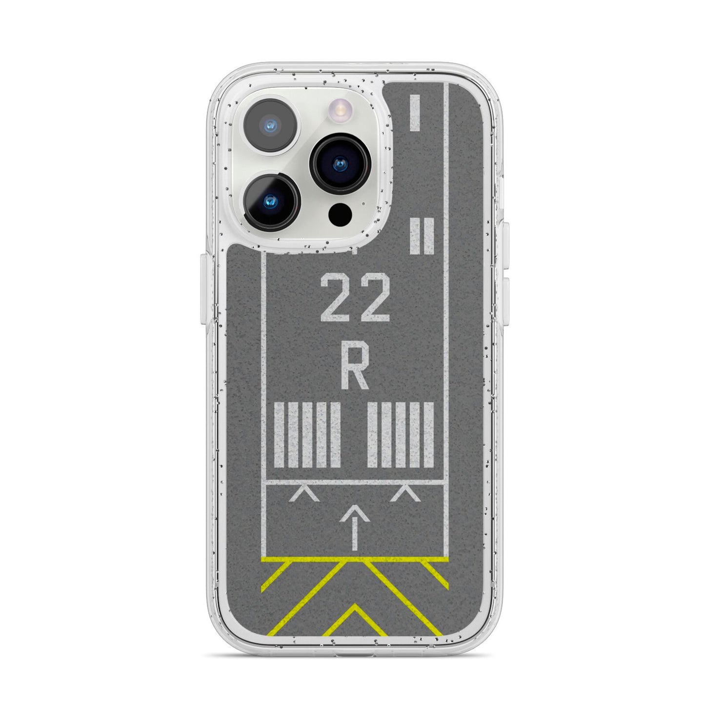 Personalised Runway iPhone 14 Pro Glitter Tough Case Silver