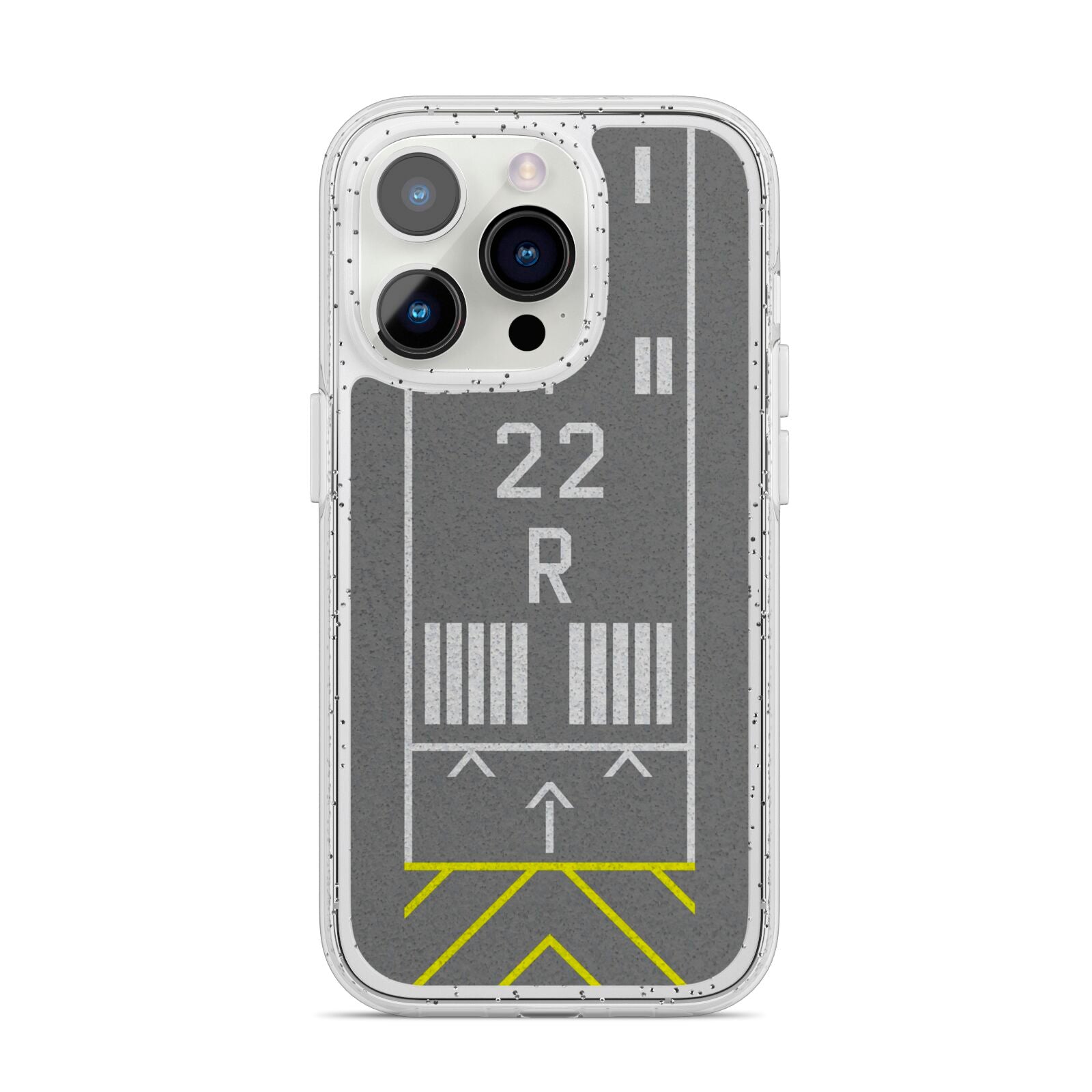Personalised Runway iPhone 14 Pro Glitter Tough Case Silver