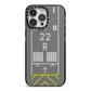 Personalised Runway iPhone 14 Pro Max Black Impact Case on Silver phone