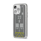 Personalised Runway iPhone 14 Pro Max Glitter Tough Case Silver Angled Image