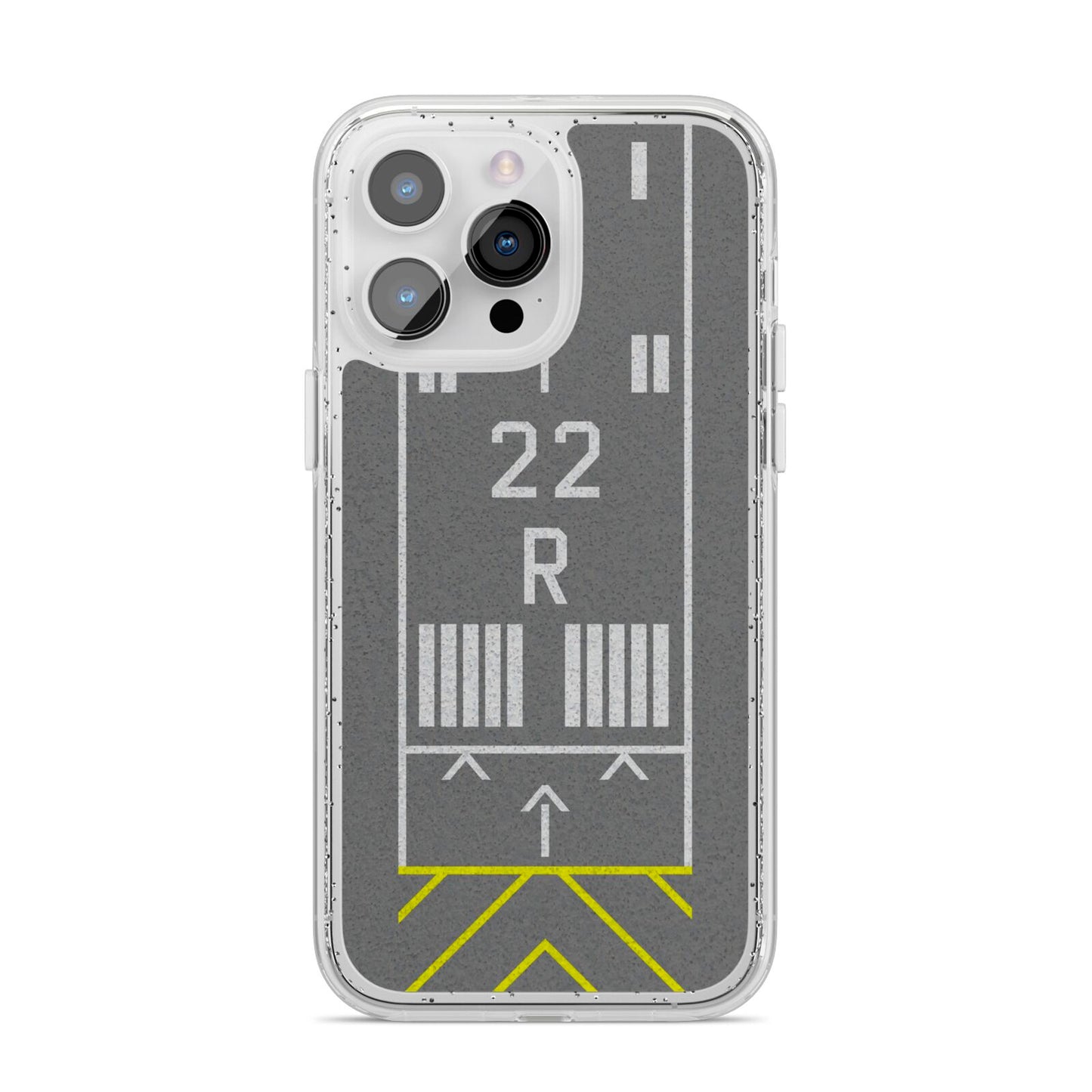 Personalised Runway iPhone 14 Pro Max Glitter Tough Case Silver