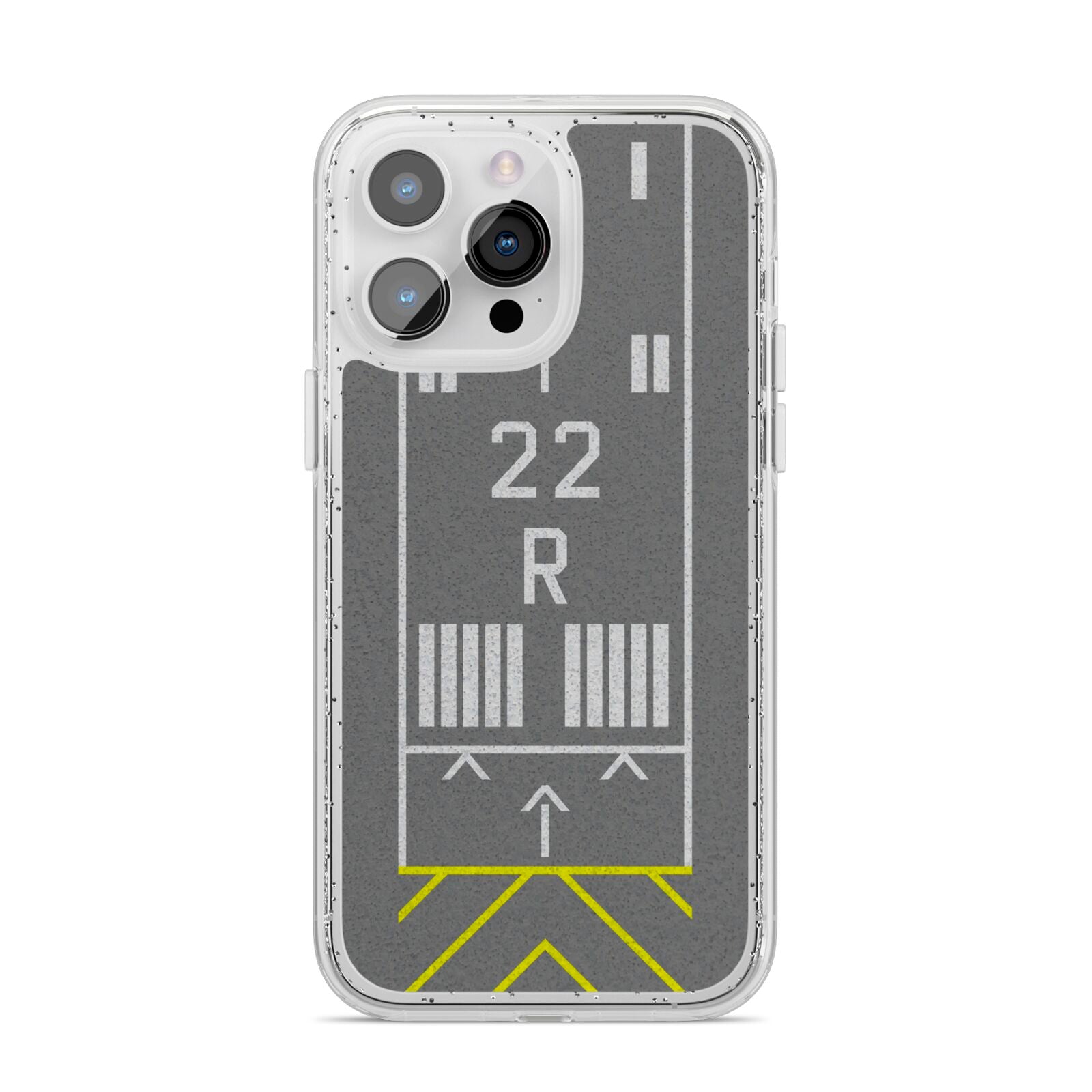 Personalised Runway iPhone 14 Pro Max Glitter Tough Case Silver