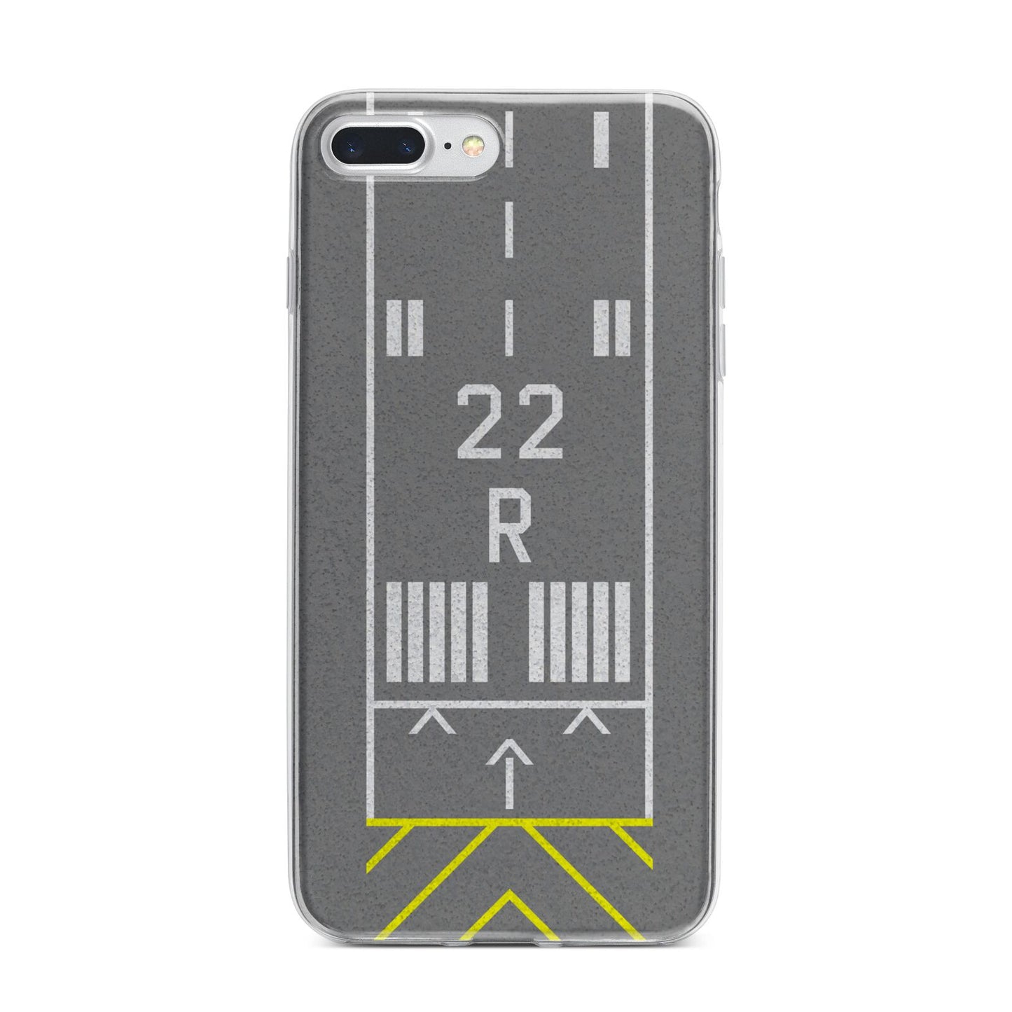 Personalised Runway iPhone 7 Plus Bumper Case on Silver iPhone