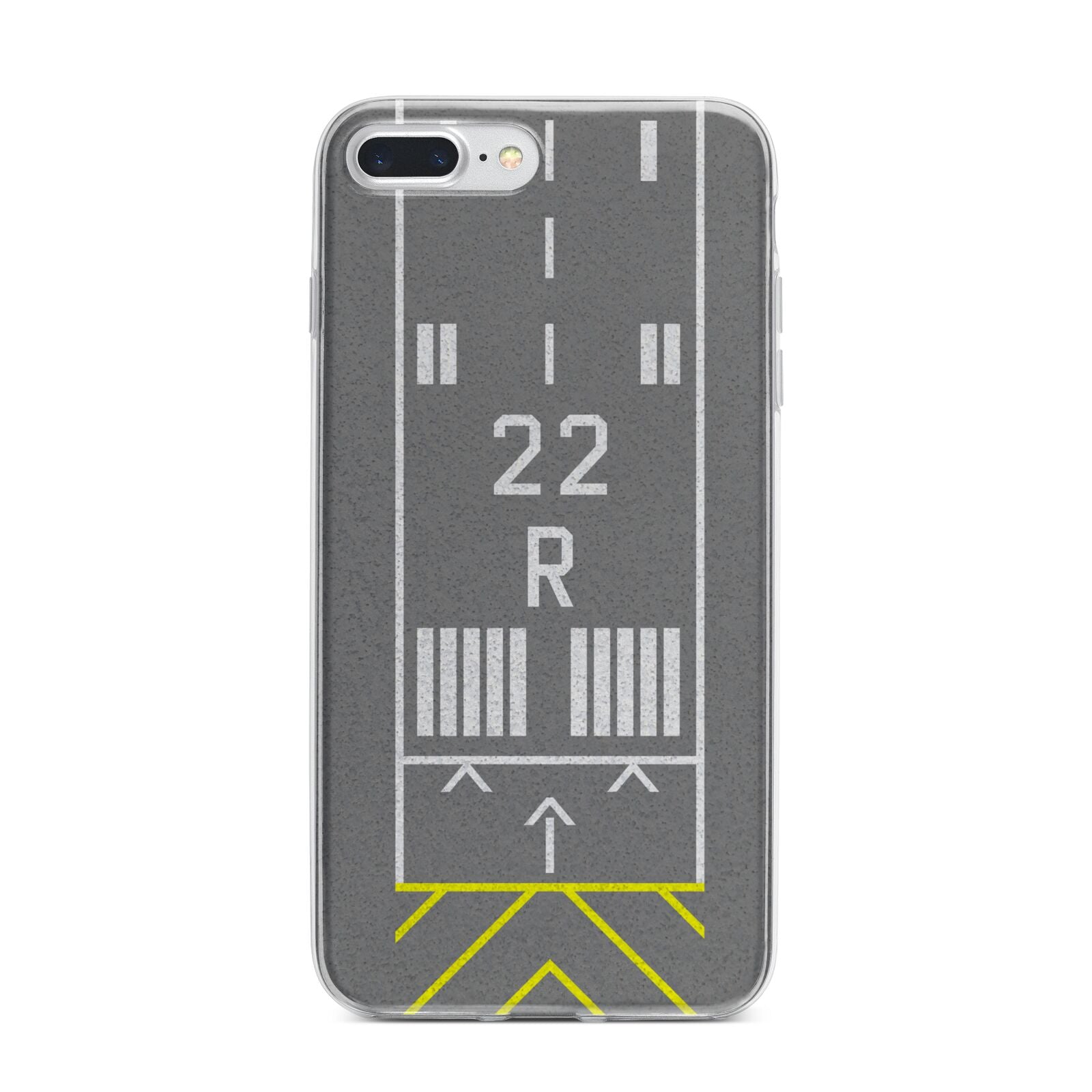 Personalised Runway iPhone 7 Plus Bumper Case on Silver iPhone