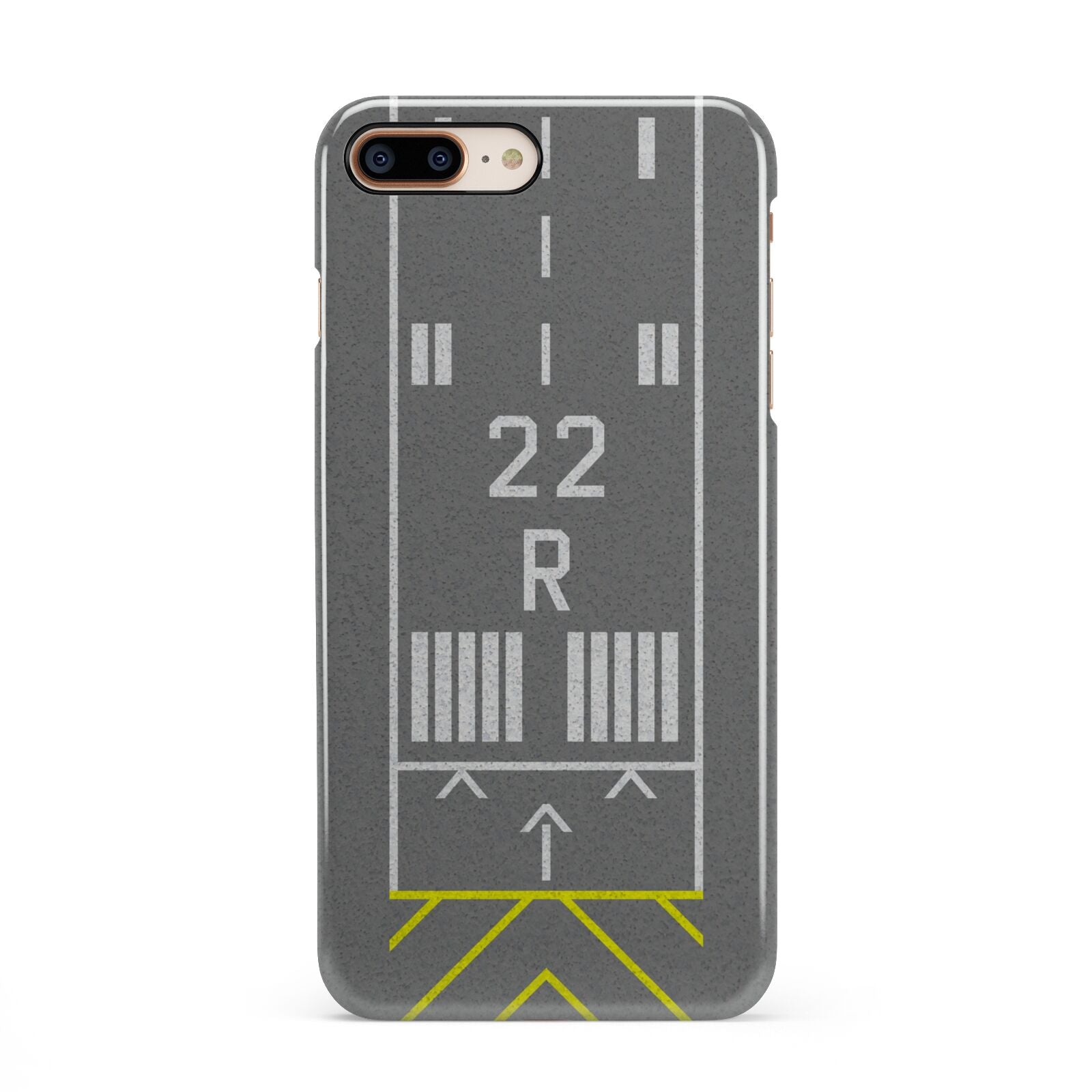 Personalised Runway iPhone 8 Plus 3D Snap Case on Gold Phone