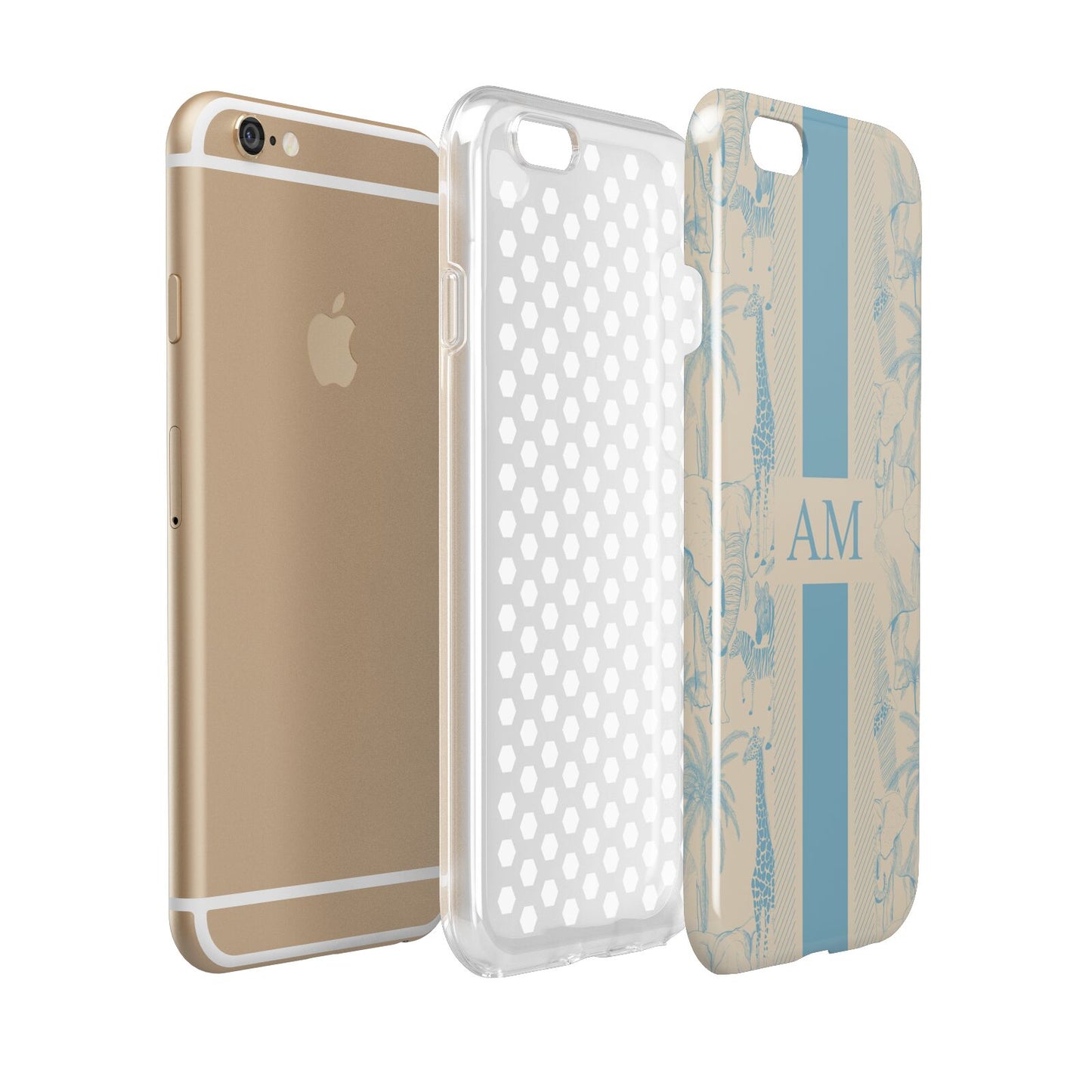 Personalised Safari Apple iPhone 6 3D Tough Case Expanded view