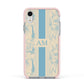Personalised Safari Apple iPhone XR Impact Case Pink Edge on Silver Phone