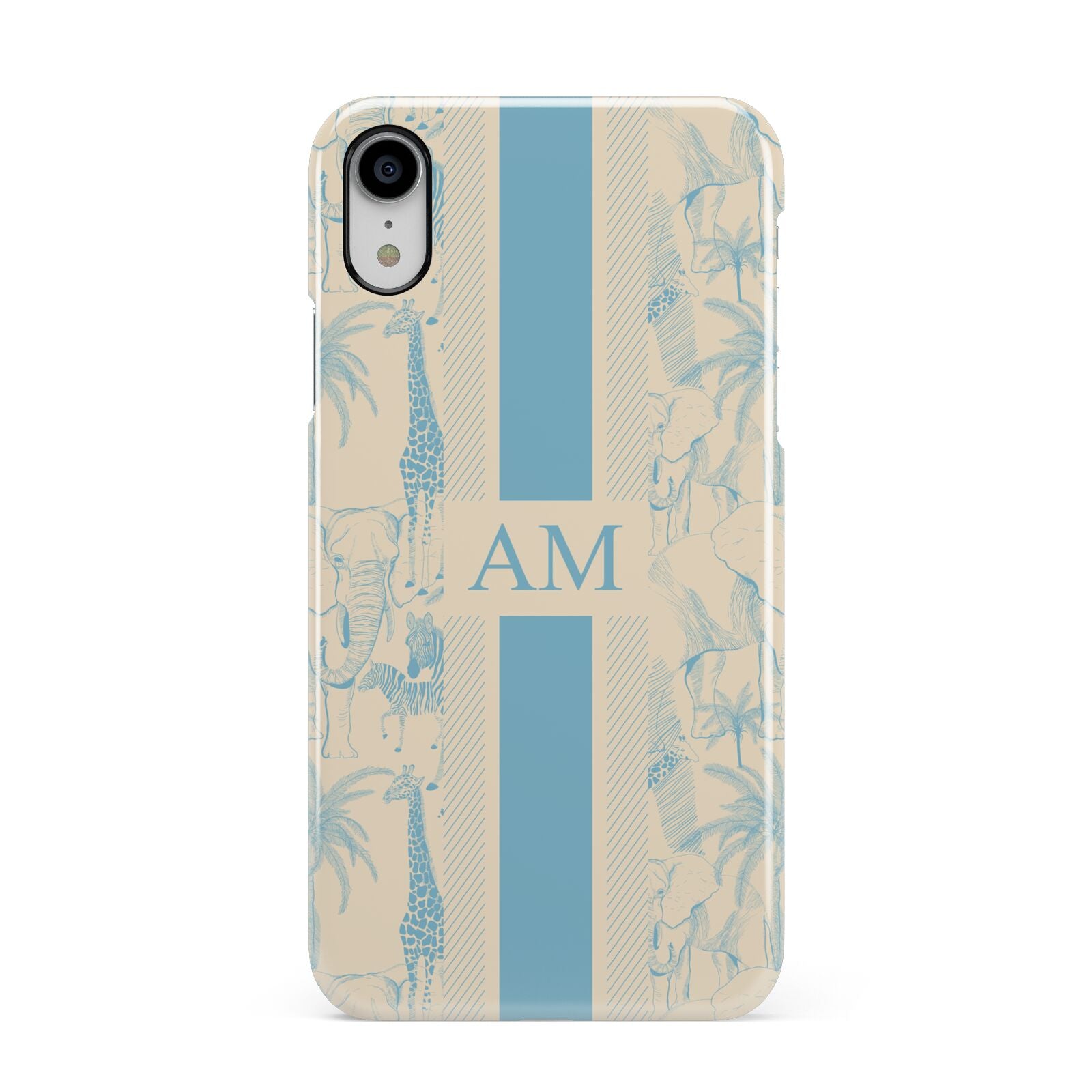 Personalised Safari Apple iPhone XR White 3D Snap Case