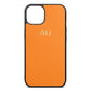 Personalised Saffron Saffiano Leather iPhone 13 Case