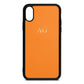 Personalised Saffron Saffiano Leather iPhone Xs Case
