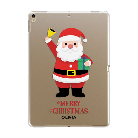 Personalised Santa Apple iPad Gold Case