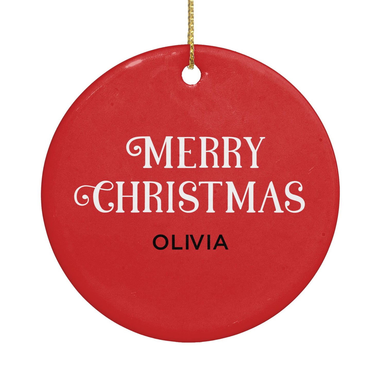 Personalised Santa Circle Decoration Back Image