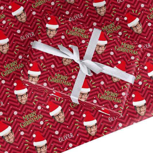 Personalised Santa Face Custom Wrapping Paper