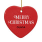 Personalised Santa Heart Decoration Back Image