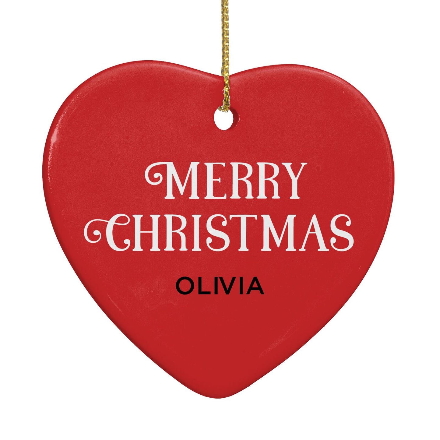 Personalised Santa Heart Decoration Back Image