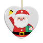 Personalised Santa Heart Decoration