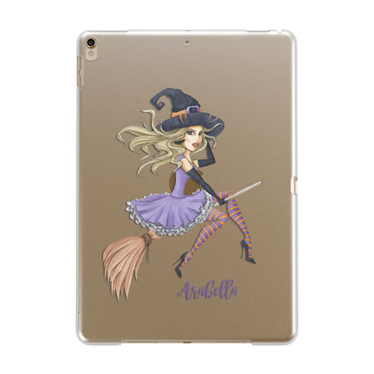 Personalised Sassy Witch Apple iPad Gold Case