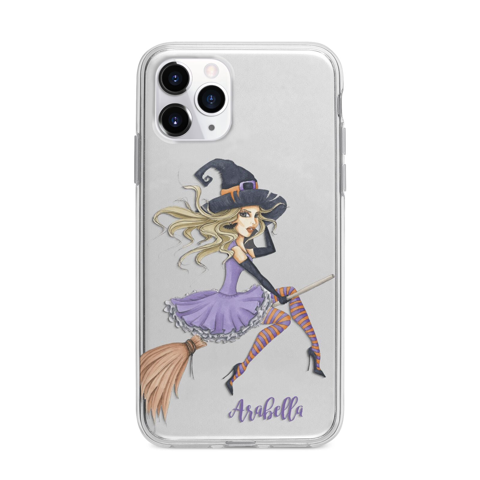 Personalised Sassy Witch Apple iPhone 11 Pro in Silver with Bumper Case