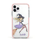 Personalised Sassy Witch Apple iPhone 11 Pro in Silver with Pink Impact Case
