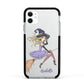 Personalised Sassy Witch Apple iPhone 11 in White with Black Impact Case