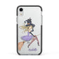 Personalised Sassy Witch Apple iPhone XR Impact Case Black Edge on Silver Phone