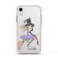 Personalised Sassy Witch Apple iPhone XR Impact Case Pink Edge on Silver Phone