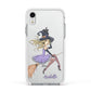 Personalised Sassy Witch Apple iPhone XR Impact Case White Edge on Silver Phone