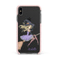 Personalised Sassy Witch Apple iPhone Xs Max Impact Case Pink Edge on Black Phone
