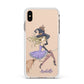 Personalised Sassy Witch Apple iPhone Xs Max Impact Case White Edge on Gold Phone