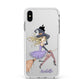 Personalised Sassy Witch Apple iPhone Xs Max Impact Case White Edge on Silver Phone