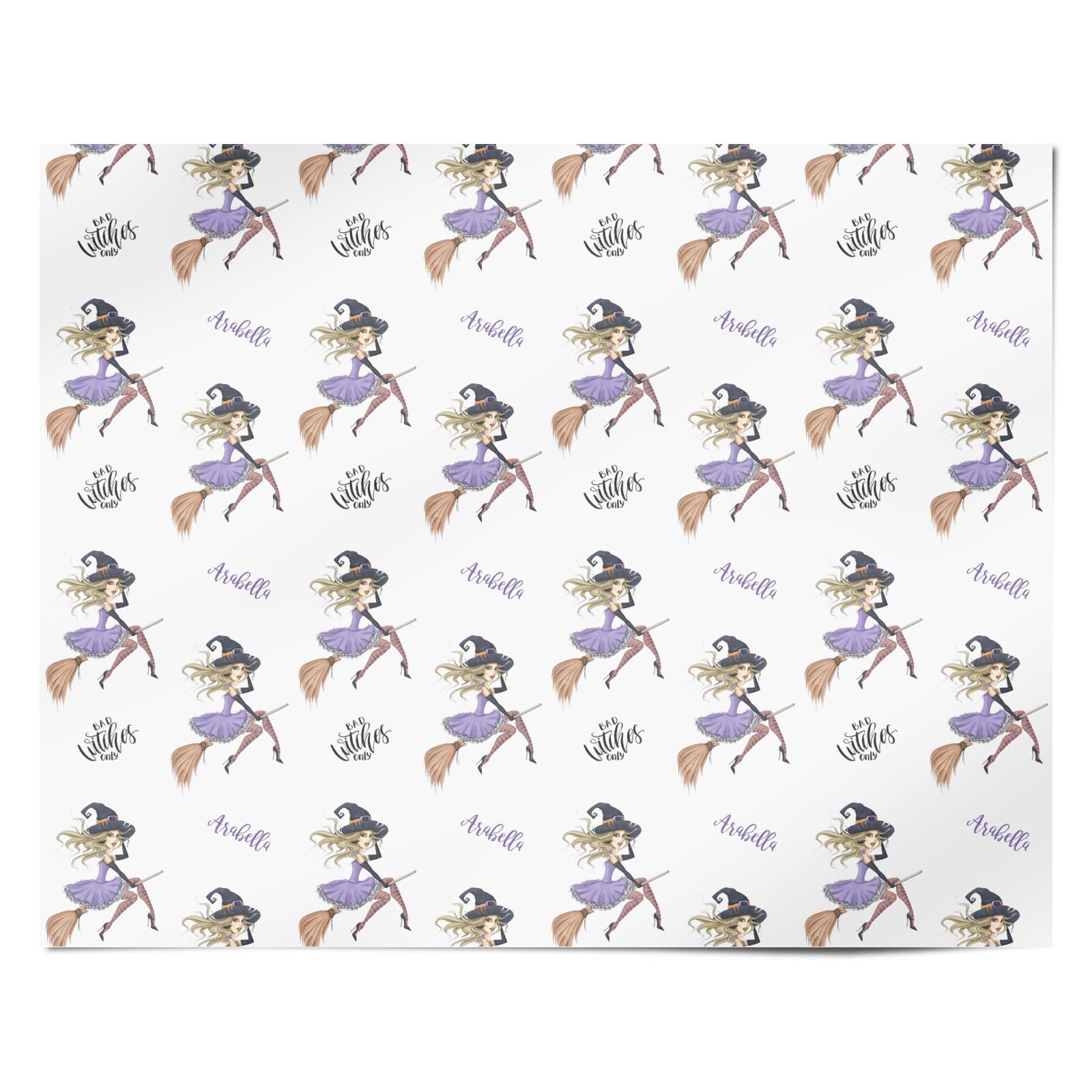 Personalised Sassy Witch Personalised Wrapping Paper Alternative