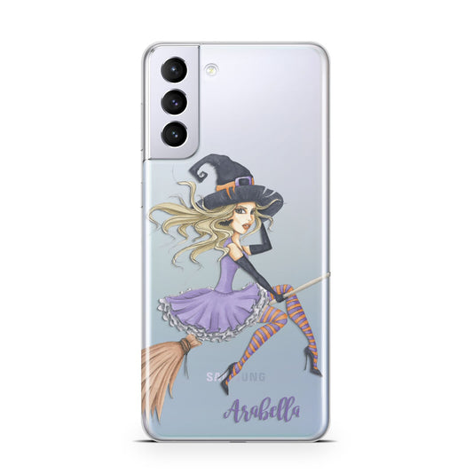 Personalised Sassy Witch Samsung S21 Plus Phone Case