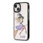 Personalised Sassy Witch iPhone 13 Black Impact Case Side Angle on Silver phone