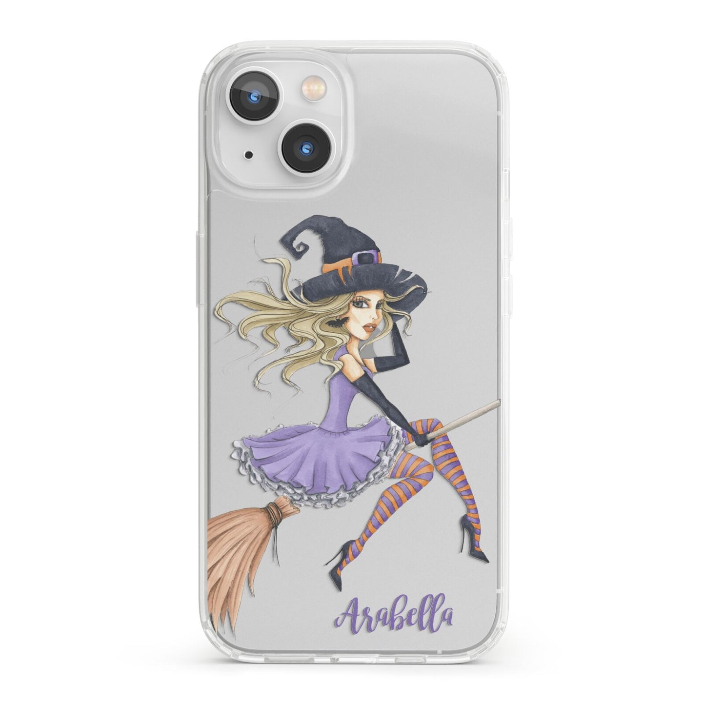 Personalised Sassy Witch iPhone 13 Clear Bumper Case