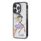 Personalised Sassy Witch iPhone 13 Pro Black Impact Case Side Angle on Silver phone