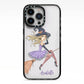 Personalised Sassy Witch iPhone 13 Pro Black Impact Case on Silver phone