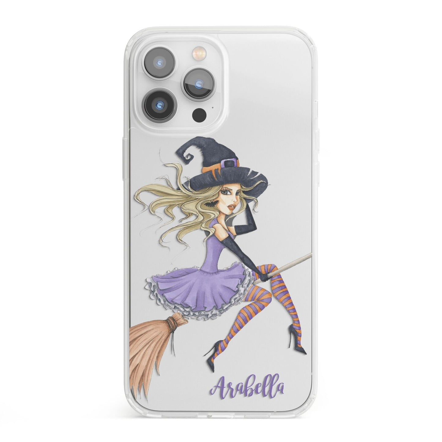 Personalised Sassy Witch iPhone 13 Pro Max Clear Bumper Case