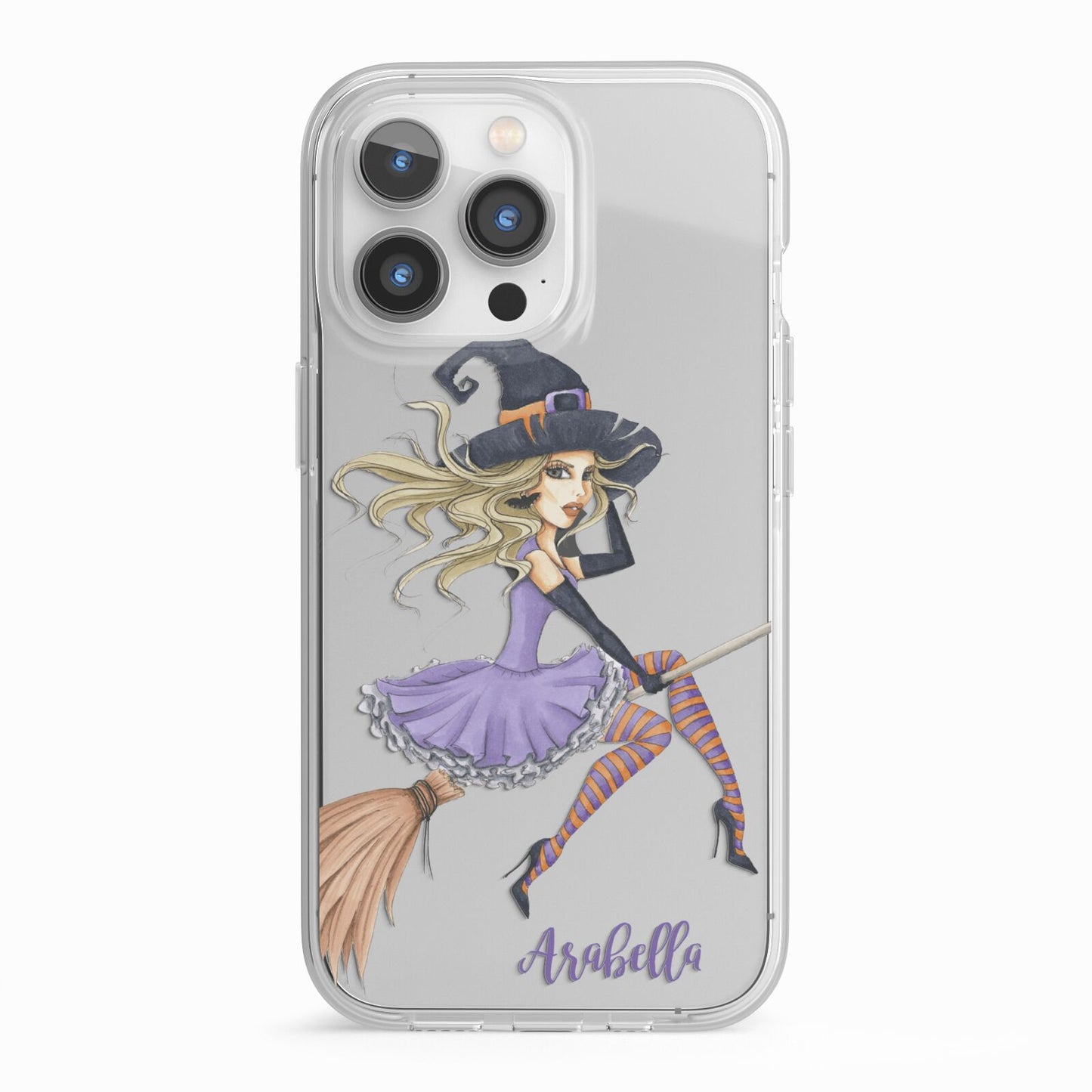 Personalised Sassy Witch iPhone 13 Pro TPU Impact Case with White Edges
