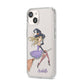 Personalised Sassy Witch iPhone 14 Clear Tough Case Starlight Angled Image