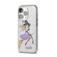 Personalised Sassy Witch iPhone 14 Pro Glitter Tough Case Silver Angled Image